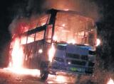 Protests in Tumkur turn violent, police van set on fire